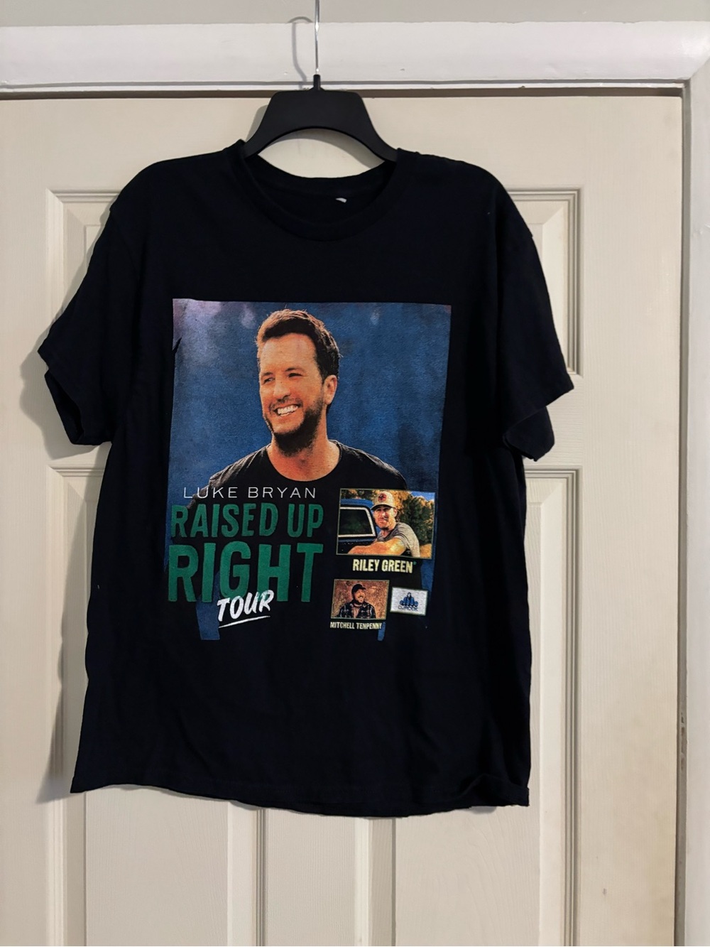 Luke Brian raised up right concert tour tee size M